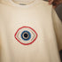 Retro Guardian Eye Embroidered T-Shirt – Men’s 300g Heavy Cotton Summer Tee